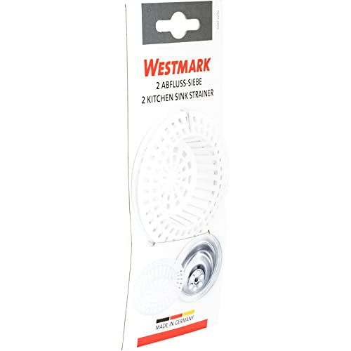 Westmark 2 Abfluss-Siebe/Ausgussfilter, ø 7 cm, Rund, Kunststoff, Weiß, 52072270