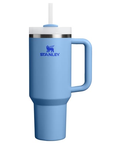 STANLEY Quencher H2.0 Tumbler with Handle and Straw 40 oz | Flowstate 3-Position Lid | Cup Holder Compatible for Travel | Insulated Stainless Steel Cup | BPA-Free | Blue Sky