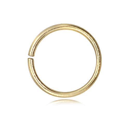 The Jewellery Store London 5 Pcs Anneaux Ouverts, Argent Sterling 925 sans Nickel, Plaqué Or, Diamètre 10mm Cover