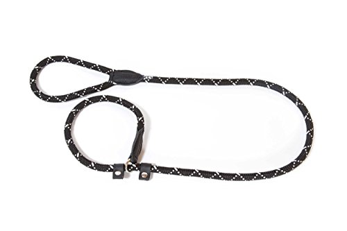 Julius-K9, 2020R-IDC, IDC Retriverleine, Durchmesser 12 mm x 2 m, rund, schwarz, fluoreszierender