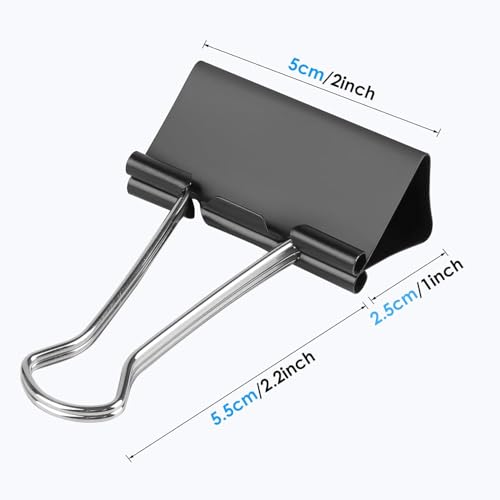 Image of Ufmarine Extra Large Binder Clips 2 inch, (10 Pcs) Big Paper Clips for Office Supplies