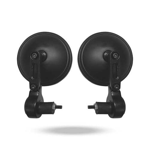 Image of Handle bar Mirror Bar End Rear View For Jawa all Models (Handlebar Mirror Round)