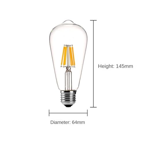 Ampoules LED E27 ST64 lot de 5 éclairages AC220V basse consommation de 2W à 8W - 4