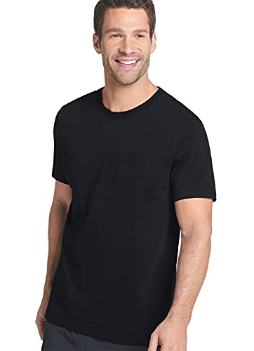 Jockey Men's T-Shirts 100% Cotton Signature Pocket T-Shirt, Black, l