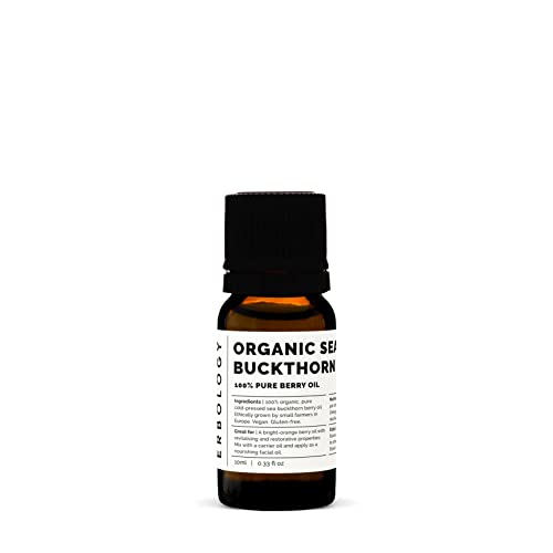 Huile d'argousier 100 % bio 10 ml – Pressée à froid 50:1 – Qualité supérieure – Riche en oméga7 et bêtacarotène – Droit de la ferme – Sans OGM...