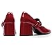 DREAM PAIRS Zapatos Mary Jane de Tacón Alto Cómodos Clásicos Mujer Zapatillas con Tacón Ancho Zapatos de Salón PU Trabajo Balila Rojo Brillante-US SDPU2232W Talla 36EU Imagen de DREAM PAIRS Zapatos Mary Jane de Tacón Alto Cómodos Clásicos Mujer Zapatillas con Tacón Ancho Zapatos de Salón PU Trabajo Balila Rojo Brillante-US SDPU2232W Talla 36EU