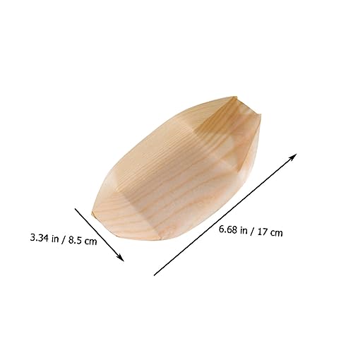 Plato desechable para sushi de madera 60 unidades miniatura 2