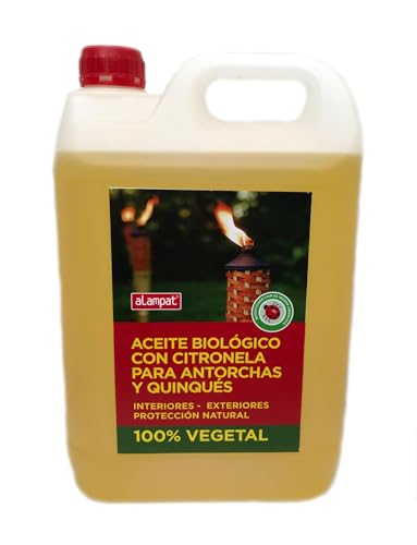 Huile pour torches biologique citronnelle 5 L pour l'éclairage de jardin
