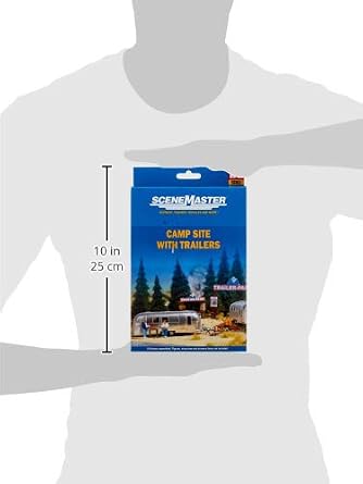 Walthers SceneMaster Camp Site with Two Trailers-Two Camping Trailers, Signs & Accessories 949-2902 HO Scale Model Railroad - Scenery Kit