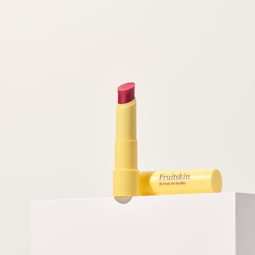 Fruitskin Fresh Fruit Lip Butter #Deep Berry (0.11Oz) | Moisturizing Tinted Lip Balm For Cracked And Chapped Lips | Nourishing Lip Care Gift | Vegan And Cruelty Free #TOP2