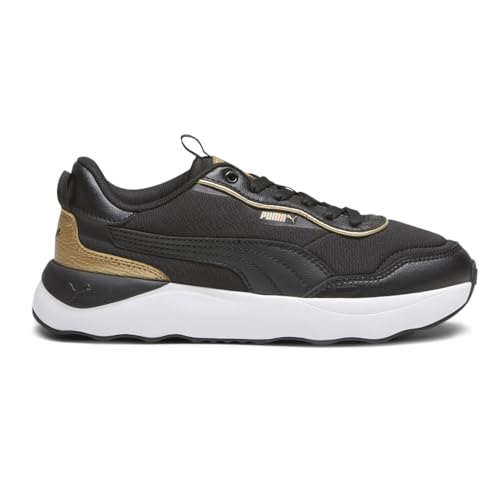 PUMA Womens Runtamed Metallics Lace Up Sneakers Shoes Casual - Black - Size 10 M