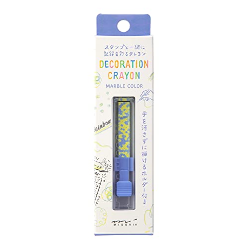 ミドリ クレヨン デコレーションクレヨン 黄緑×紫 38109006