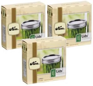 Kerr Mason Jar Lids. Wide Mouth, 12 Pack (Bands not Included) (Pack of 3)