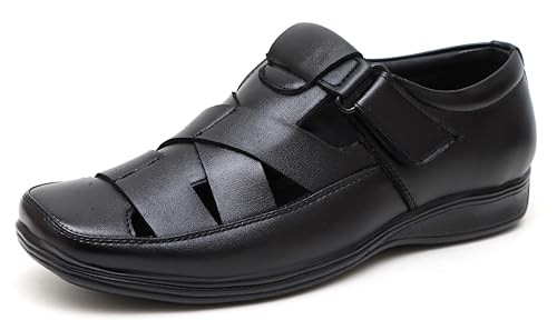 Image of BRUTE Faux Leather Sandals for Men | Fisherman Sandals | Closed Sandals