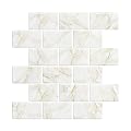 VEELIKE Gold Marble Subway Tile Peel and Stick Backsplash for Kitchen Back Splash Tile Stickers 6-Sheets Adhesive Stick on Backsplash Peel and Stick for Bathroom Renter Friendly Wall Tiles 12''x12''