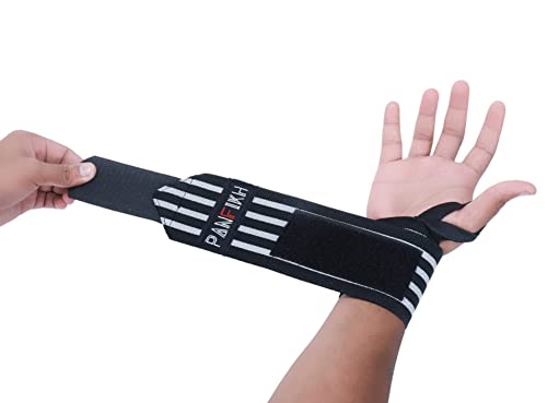 Image of Gym Protein Shaker Bottle with Wrist Supporter and Thumb Loop Gym Wrist Band - Complete Workout Essentials in One Package