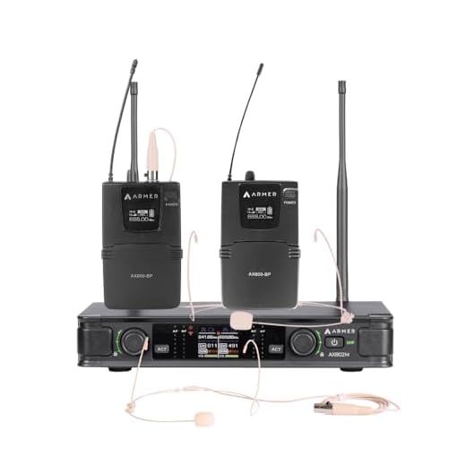 Microfone sem Fio Headset Duplo Armer AX802M HH