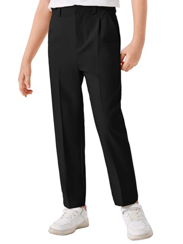 Batermoon Boys Slim Fit Dress Pants with Pockets