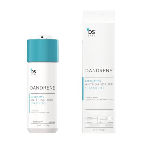 DS Labs Dandrene Dandruff Shampoo, 205mL - for Flaky, Itchy Scalp, Exfoliating Shampoo for Dry Scalp, Seborrheic Dermatitis & Scalp Psoriasis, Color Safe, Sulfate Free, With Nanosome Technology