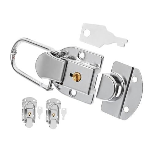 LIFKOME Suitcase Latch Buckle Set 3pcs Toggle Latch Locks Padlock Hinge for Luggage Bags Metal Hasp Lock Easy to Use Elegant Design