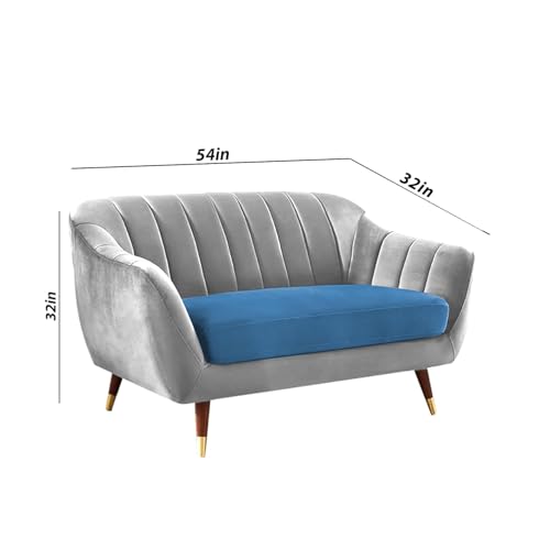 Image of Atticus 3+2 Seater Sofa Set for Living Room (Turquise Grey Colour) Premium Fabric Sofa