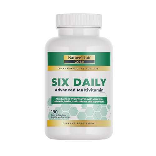 Nature's Lab Six Daily Advanced Multivitamin - Over 90 Nutrients, Minerals, Antioxidants, Herbs &...