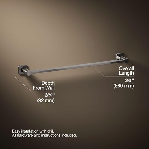 Barre porte-serviettes Kohler Parallel 24 titane pour résoudre le manque de rangement