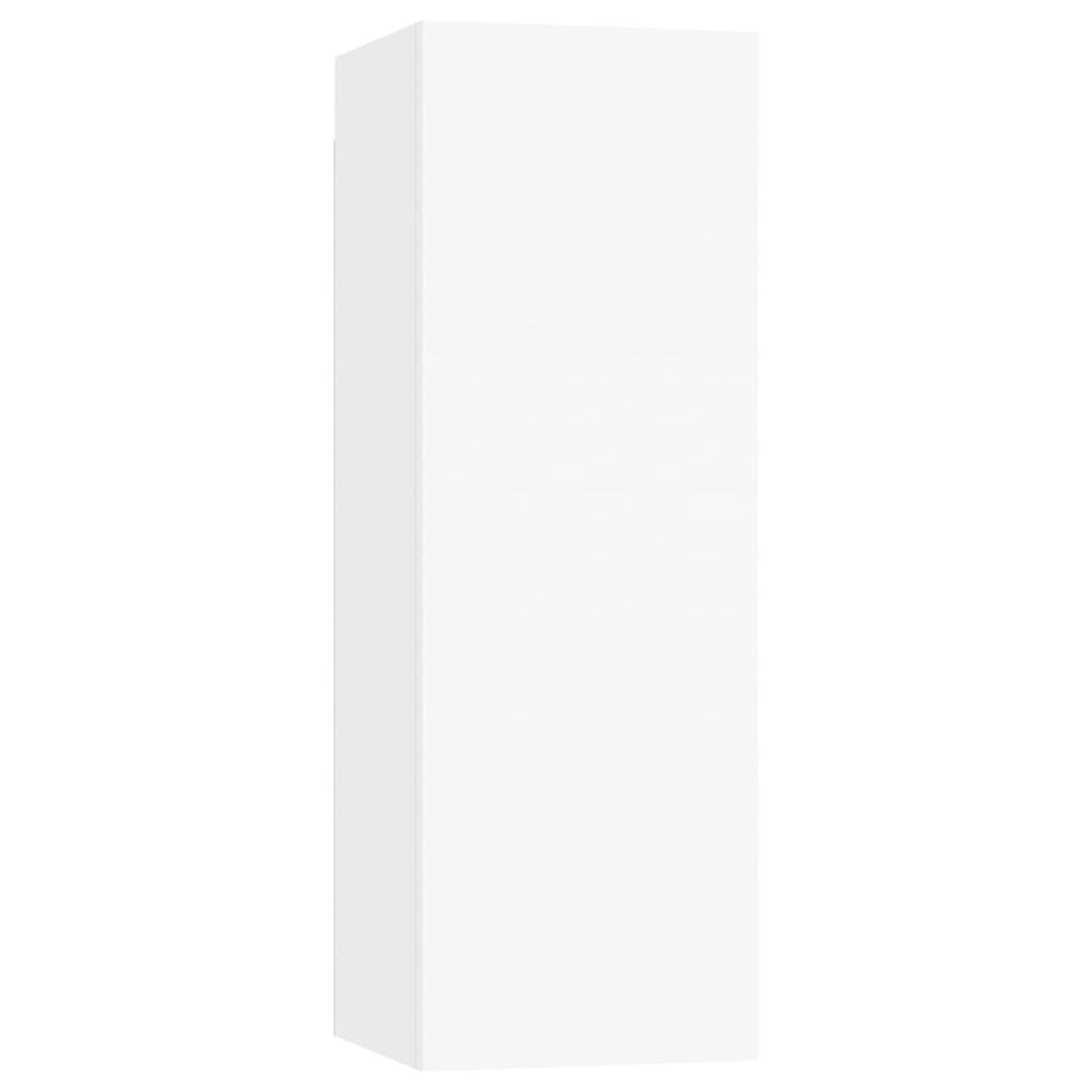 Set di Mobili Porta TV 4 pz, Moderni, Facile da Pulire, Bianco in Truciolato