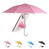 Cell Phone Umbrella Sun Shade Suction Cup Stand (Pink)