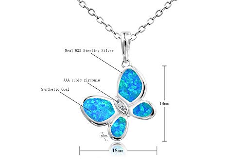 Collar de mariposa de plata 925 e hipoalergénico contra alergias 4