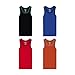 Buyless Fashion Boys Scoop Neck Tagless Undershirts Soft Cotton Tank Top (4 Pack) 13-14