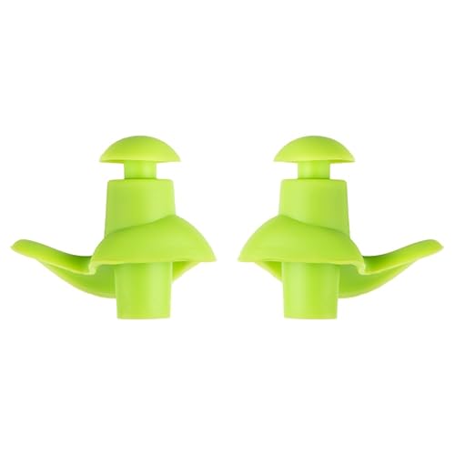 Image of James HealthPlus 1 Pair Waterproof Soft Silicone Earplugs for Water Sports Swimming with Storage Box (Green)