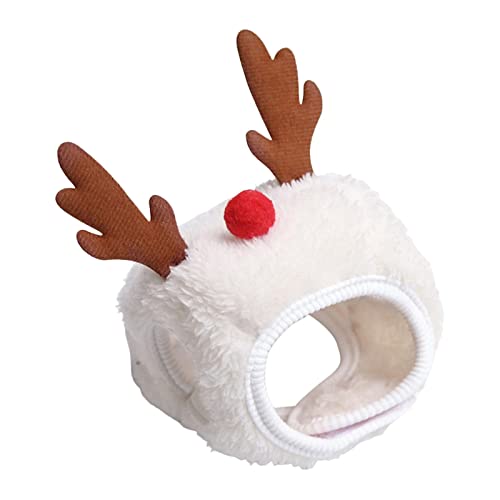 Image of Enakshi Cute Christmas Dog Hat Warm Winter Soft Headdress for Dogs Party Festival White L|Pet Supplies | Dog Supplies | Costumes