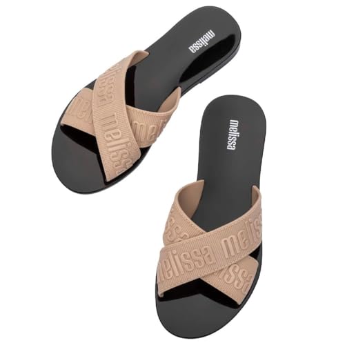 Melissa M Lover Slide Bege Preto 35740-35