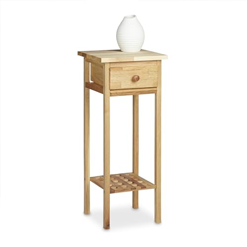 Beistelltisch Relaxdays Telefontisch Walnuss 60 x 25 x 25 cm