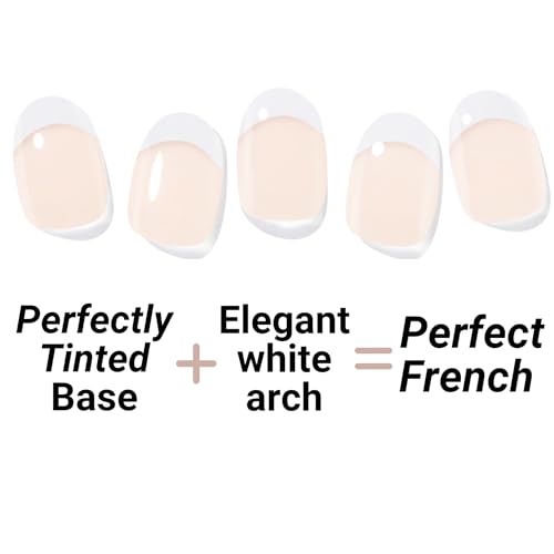 Alice & Bella Tiras de gel semicuradas - ponta francesa perfeita - kit de envoltórios de unhas semic
