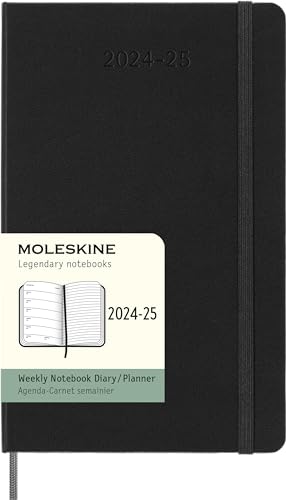 Moleskine weekly planner 2024-2025, Weekly Planner 18 Months 2025, With Space for Notes With Hard Cover And Elastic Closure