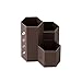 Portapenne design Titolare esagonale Penna, utilizzato for scrivania, desktop Combinazione Ufficio multifunzionale Organizzatore, trucco creativo benna Box portapenne da scrivania ( Color : Brown )