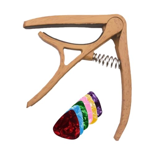 ウクレレカポセット|ナイロン多目的ウクレレカポ|ウクレレカポセット|多目的ナイロンアコースティックギターカポ|ピック付きギターカポセット、エレキギター用ユーザーフレンドリーなギターカポ。