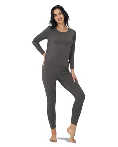 Image of Thermal Underwear for Women Long Johns Set Fleece Lined Winter Cold Weather