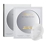 Bio Collagen Face Mask Overnight Hydrating Mask for Skin Care, Moisturizing & Smoothing Treatment, Pack of 4