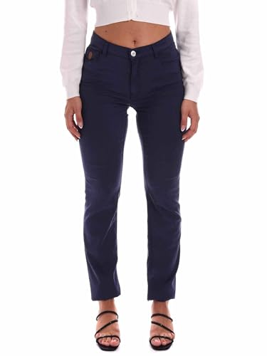Pantalone donna blu Trussardi Jeans le pantalon confortable contre la rigidité