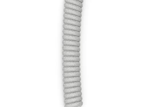 Image of Glorious Coiled Keyboard Cable - USB C Artisan Braided Cables for Mechanical Gaming - Custom (White)