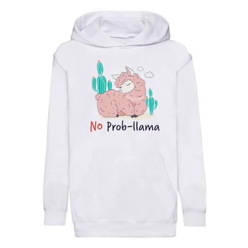 Sweat à capuche enfant No Prob-Llama de qualité premium en tissu doux