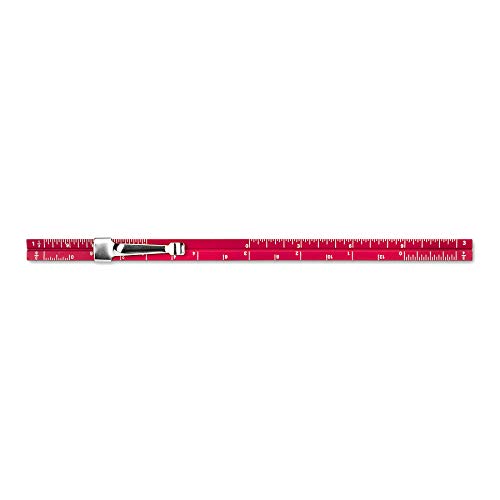 Image of Alumicolor Aluminum Architect Pocket Scale With Clip, 6IN, Red