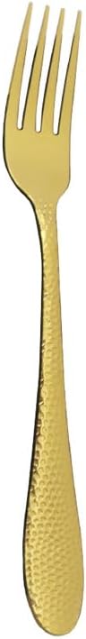 Silverware Set, 1/4/6/8/10/12 Pieces Stainless Steel Dessert Forks Creative Golden Cake Forks Dessert Forks, Home Cutlery Flatware Set(Gold,10Pcs)
