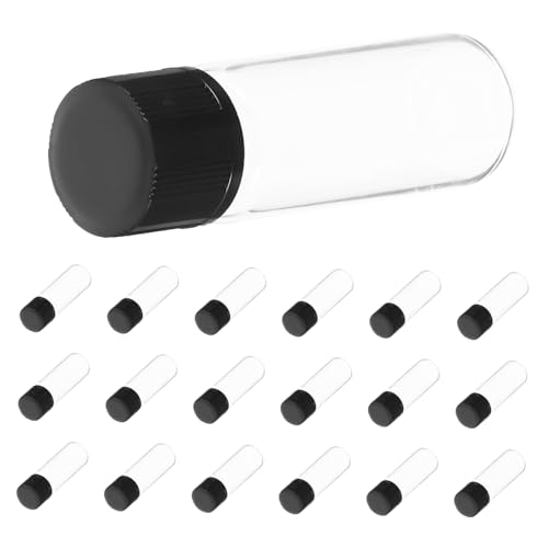 Ciieeo 100pcs 5ml Glass Sample Bottles with Lids Transparent Thread Caps Mini Liquor Bottles