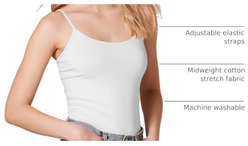 Image of Amazon Essentials Women's Slim-Fit Camisole for Layering and Everyday Wear, Pack of 4