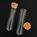 ocpcrn Glass Test Tubes with Cork Stoppers,Glass Tube with Cork Round Bottom 25x100mm Pack of 12
