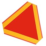 HEMOTON Reflektierendes Warndreieck Schild für langsam fahrende Fahrzeuge, orange, Papier, dreieckig, mit reflektierendem Effekt, verbessert Sichtbarkeit, Fahrzeugzubehör